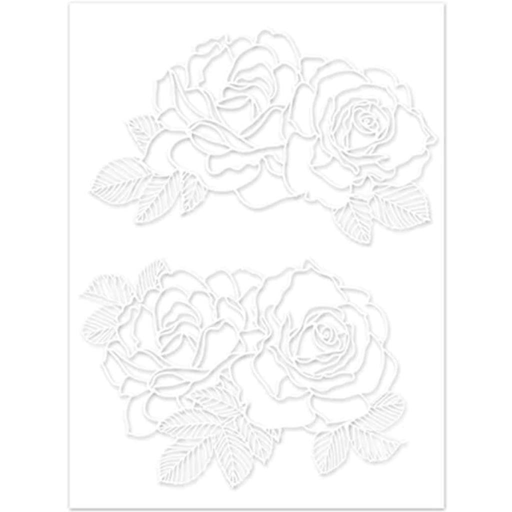 CRAFT DECOR: 11.5CMX15.5CM GLASS ETCHING EFFECTS STICKERS 