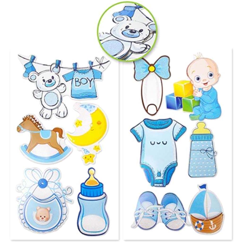 Craft Decor: Kid's Room Glitter 3d Wall Decor 7.5in x 14.5in 