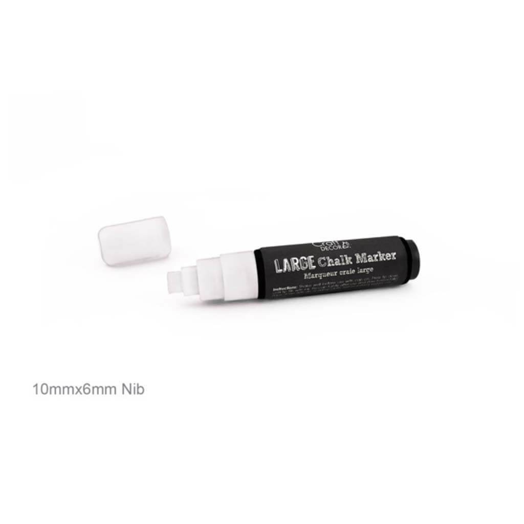 CRAFT DECOR: CHALKBOARD DOOR MARKER BLISTER-CARDED 10MM WHITE 