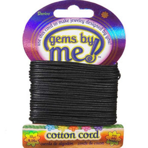 Cotton Cord Black 1mm x 10 yards 