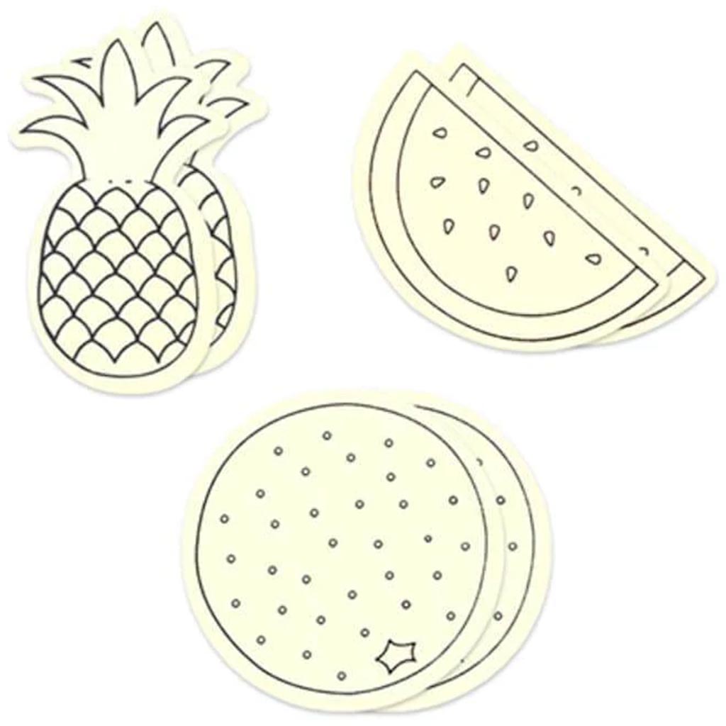 CRAFTWOOD: DIY WOOD PRINTED CUT-OUTS TROPICAL TREATS 