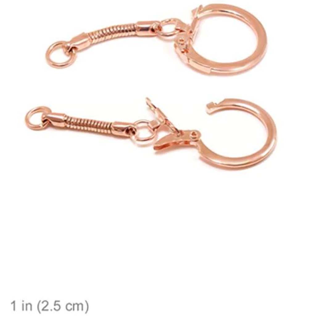 JEWELRY FINDINGS:SNAKE KEY CHAIN 6.2CM(L)X3 ROSE GOLD 2.5CM 