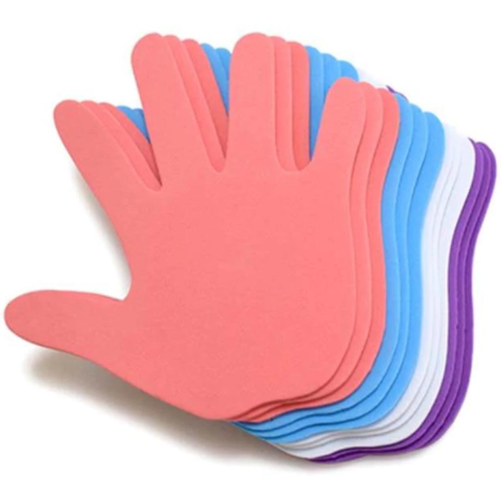 KRAFTY KIDS: 6" FOAM SHAPES X12 ASST COLORS HAND 