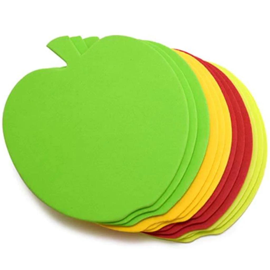 KRAFTY KIDS: 6" FOAM SHAPES X12 ASST COLORS APPLE 