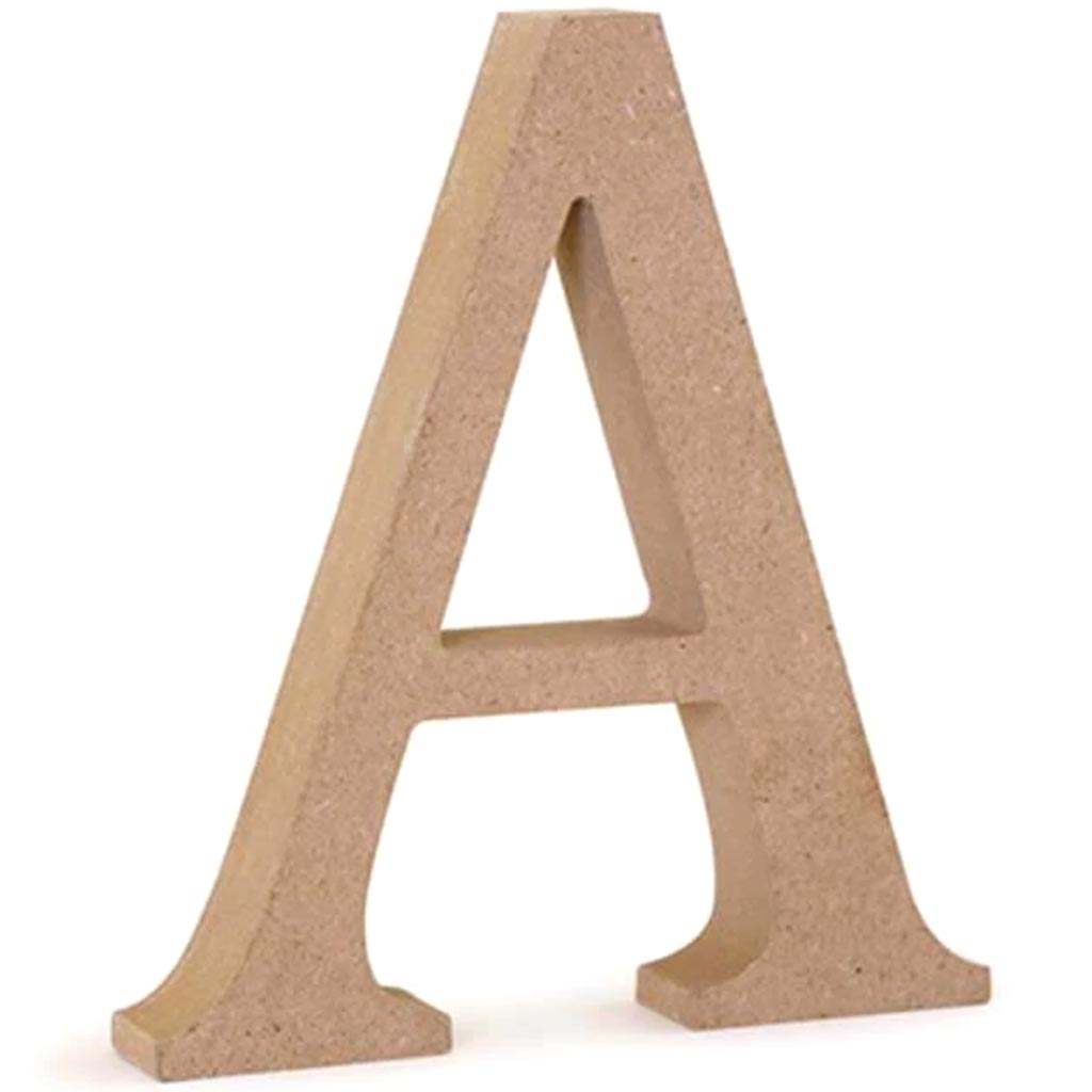 WOOD LETTERS:MDF STANDING WOOD LETTERS:MDF STANDING A 5 1/8" 