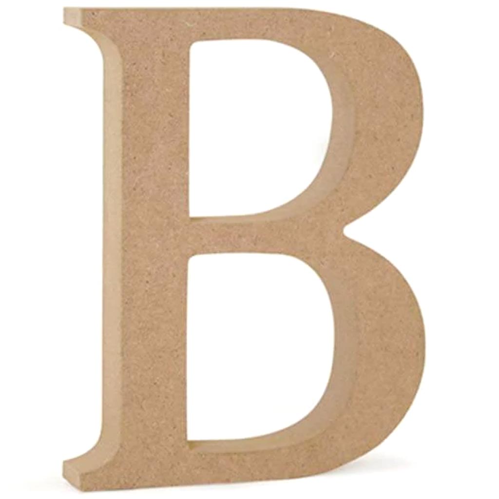 WOOD LETTERS:MDF STANDING WOOD LETTERS:MDF STANDING B 5 1/8" 