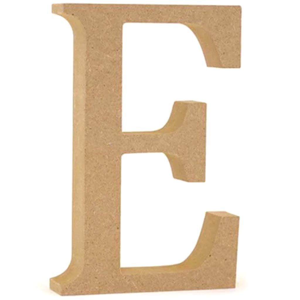WOOD LETTERS:MDF STANDING WOOD LETTERS:MDF STANDING E 5 1/8" 