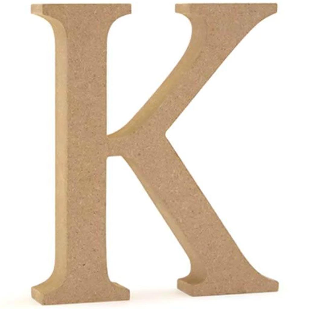 WOOD LETTERS:MDF STANDING WOOD LETTERS:MDF STANDING K 5 1/8" 
