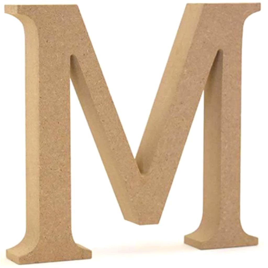 WOOD LETTERS:MDF STANDING WOOD LETTERS:MDF STANDING M 5 1/8" 