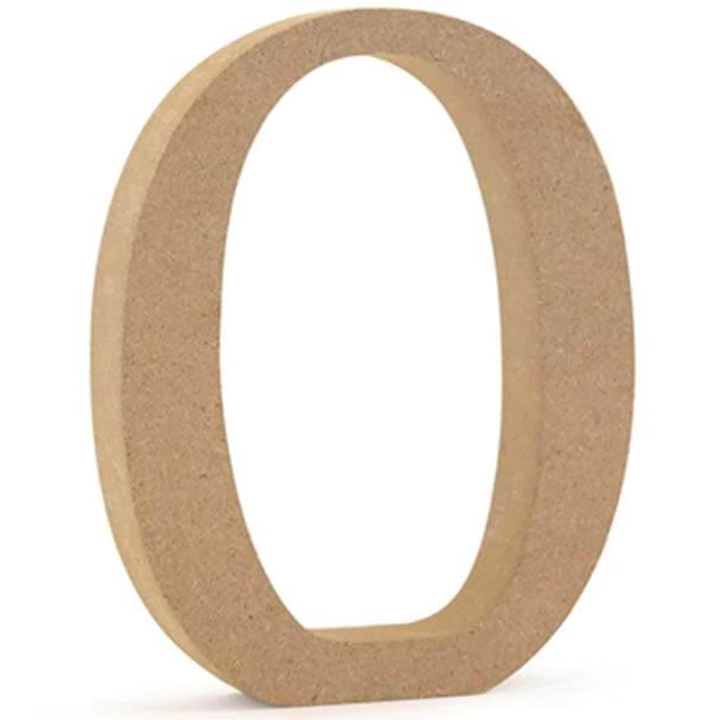 WOOD LETTERS:MDF STANDING WOOD LETTERS:MDF STANDING O 5 1/8" 