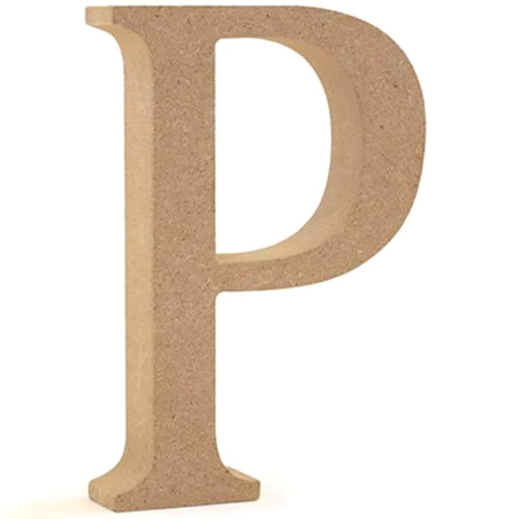 WOOD LETTERS:MDF STANDING WOOD LETTERS:MDF STANDING P 5 1/8" 