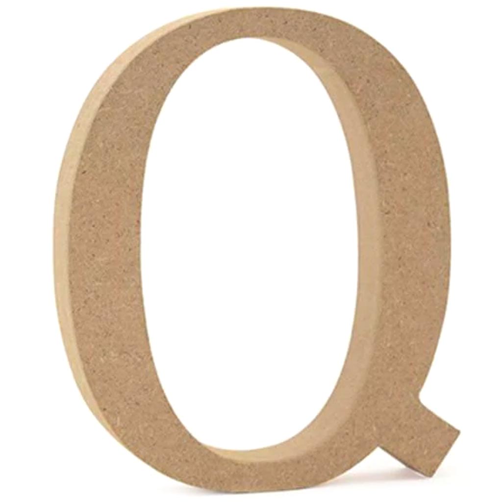 WOOD LETTERS:MDF STANDING WOOD LETTERS:MDF STANDING Q 5 1/8" 