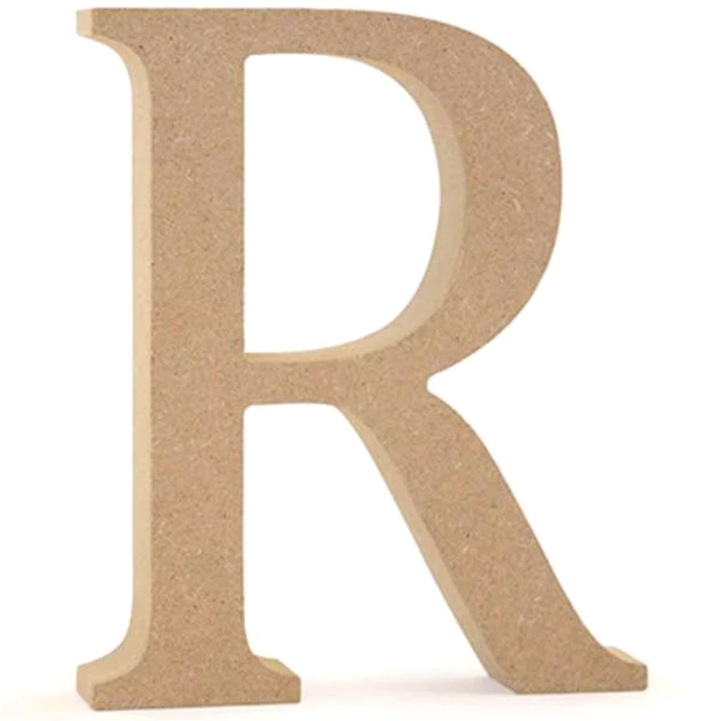WOOD LETTERS:MDF STANDING WOOD LETTERS:MDF STANDING R 5 1/8" 