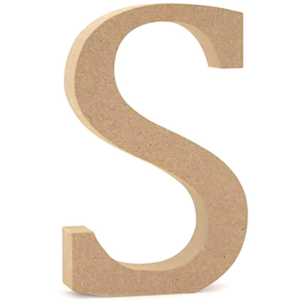 WOOD LETTERS:MDF STANDING WOOD LETTERS:MDF STANDING S 5 1/8" 