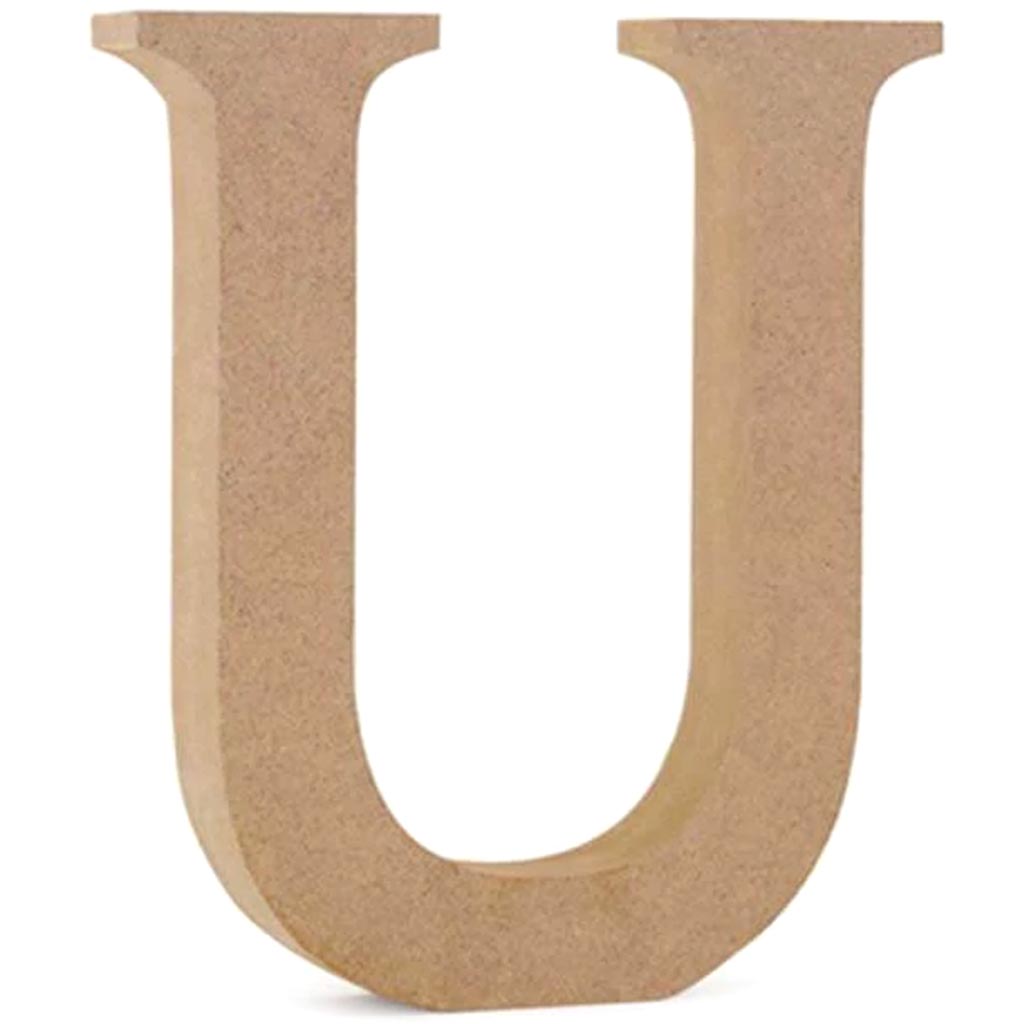 WOOD LETTERS:MDF STANDING WOOD LETTERS:MDF STANDING U 5 1/8" 
