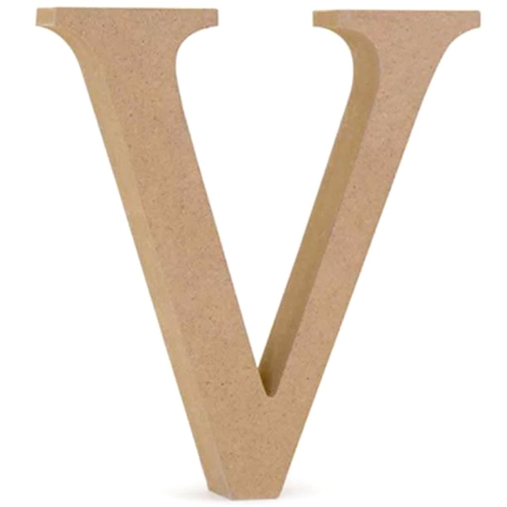 WOOD LETTERS:MDF STANDING WOOD LETTERS:MDF STANDING V 5 1/8" 