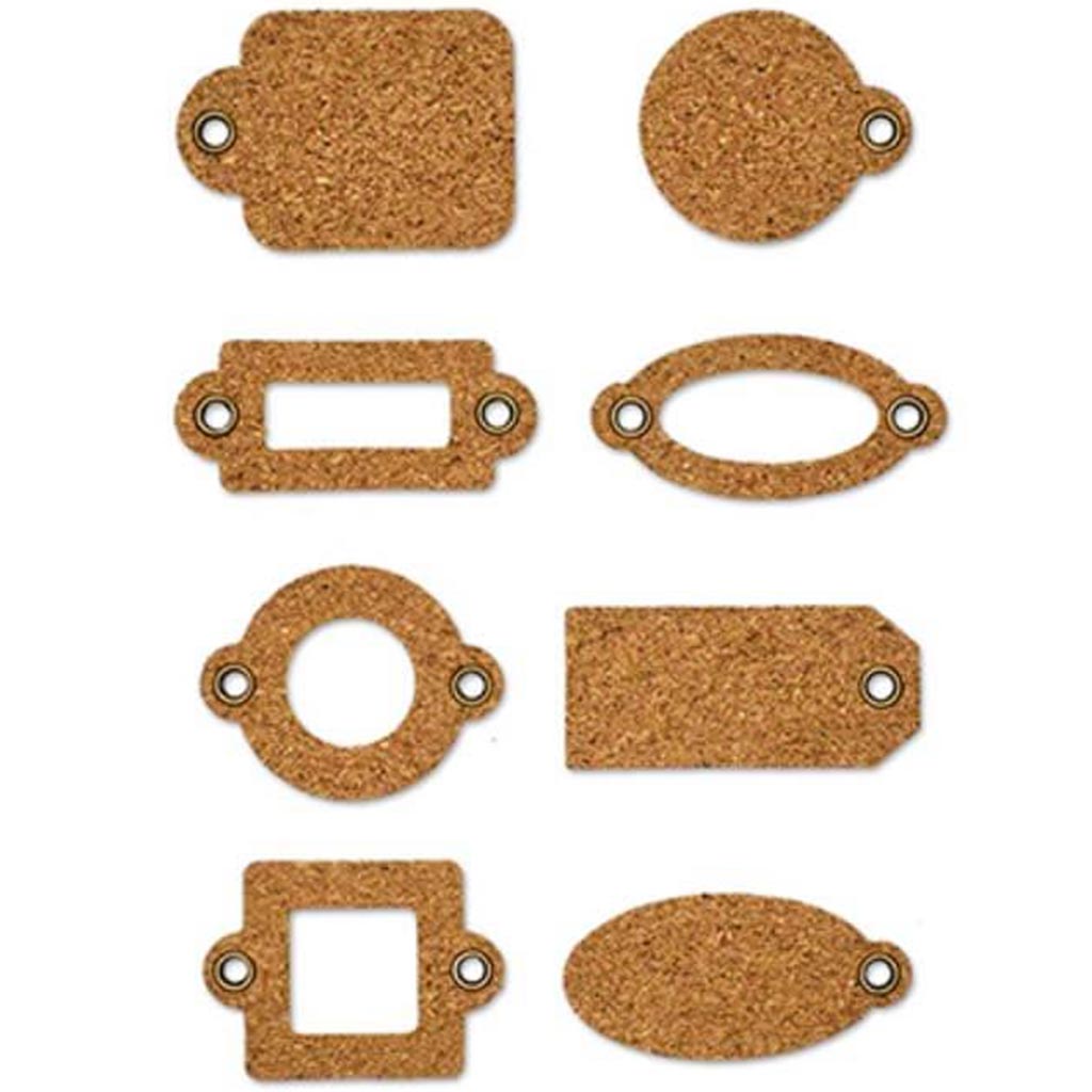 PAPER CRAFT EMB: TAG MEDLEY X8 W/GROMMETS 