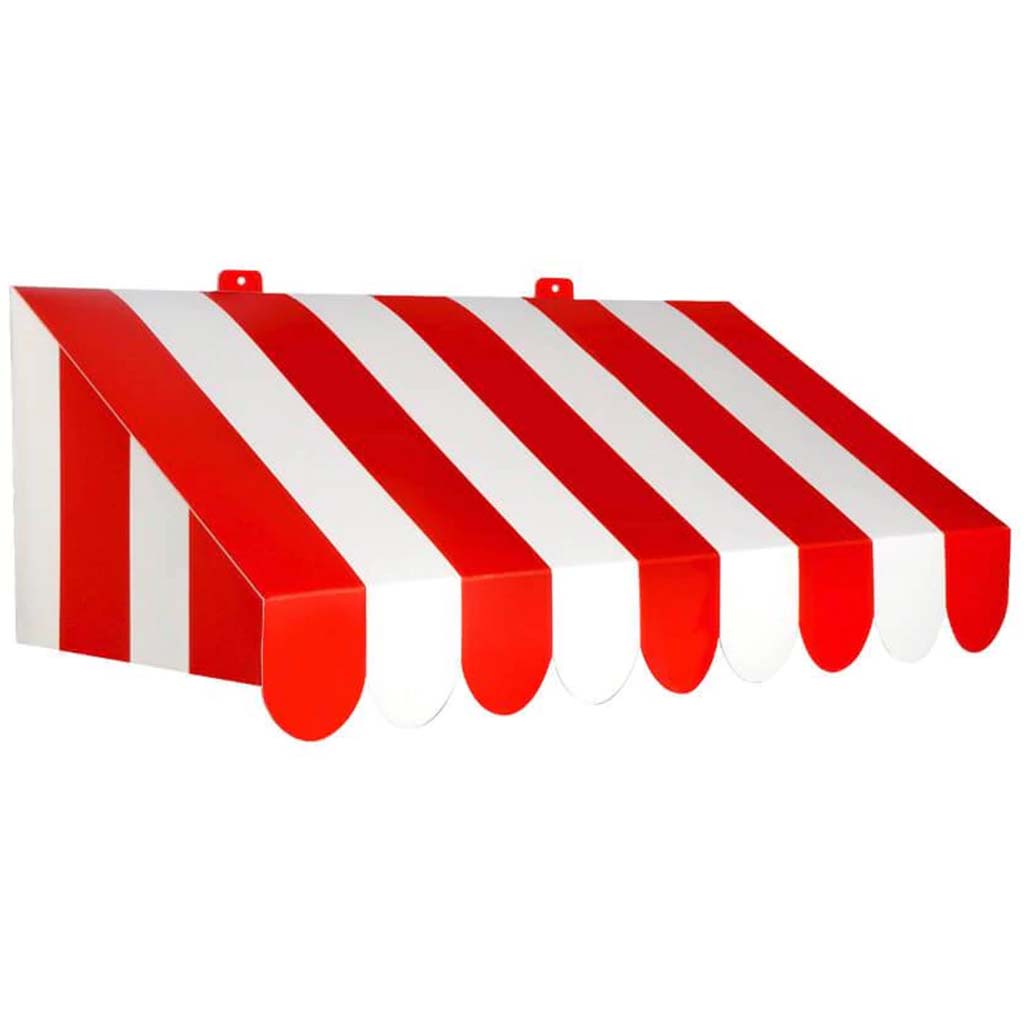 3-D Red &amp; White Awning Wall Decoration 