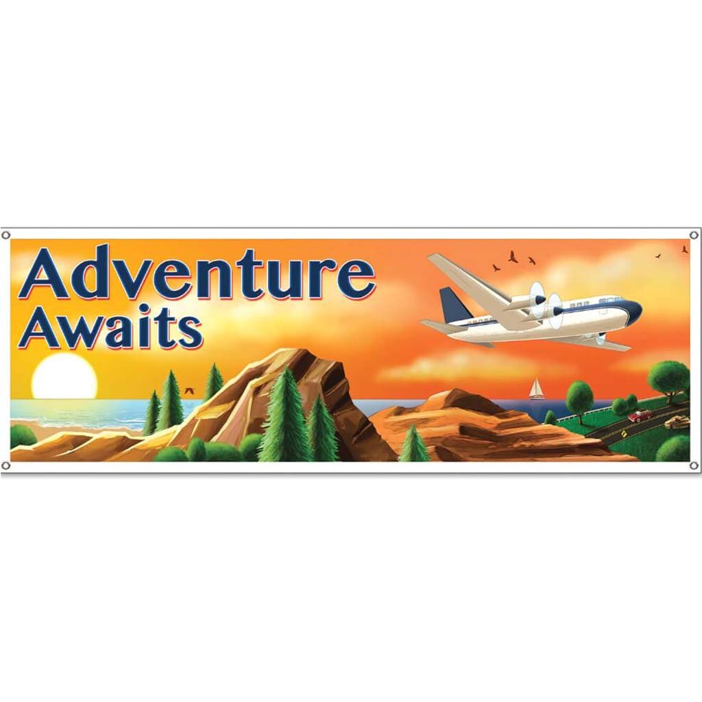 Around The World Sign Banner 