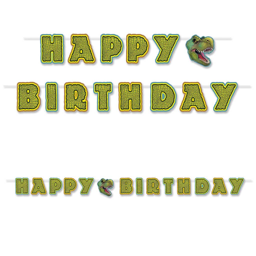 Birthday Dinosaur Streamer 