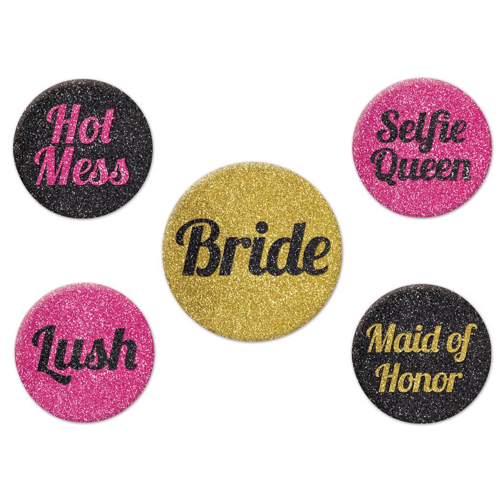 Team Bride Party Buttons 