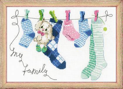 Cross Stitch Kit My Family 30 X 21 cm 