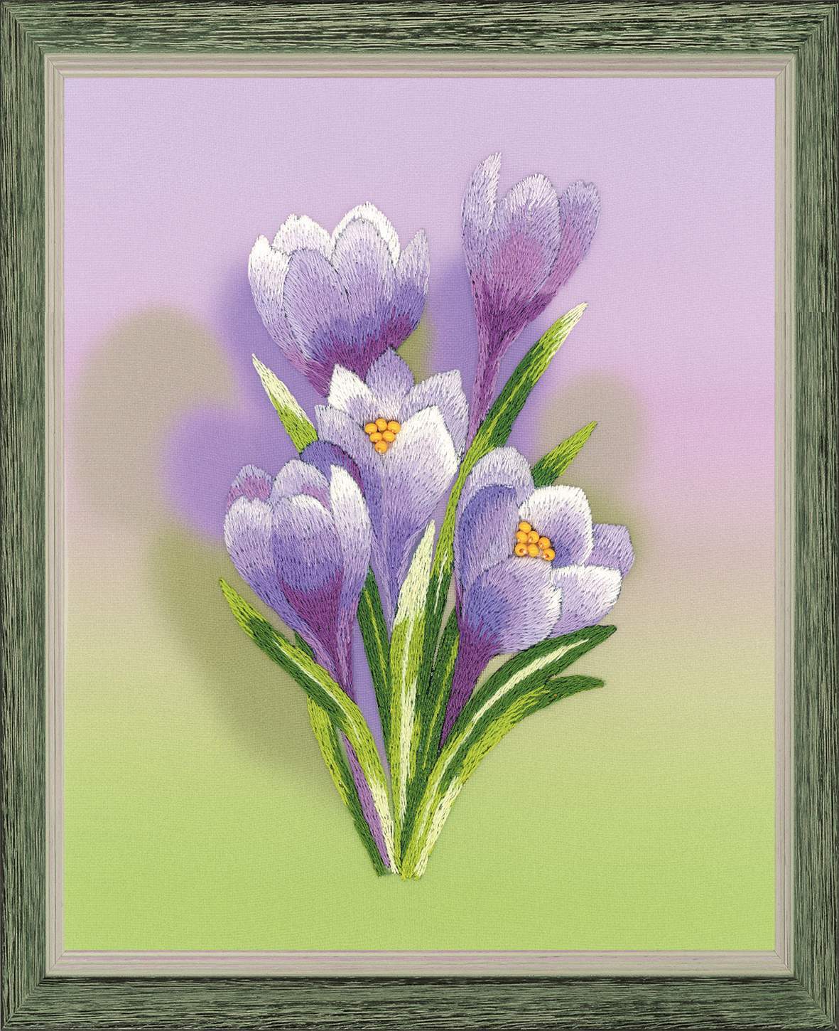 Cross Stitch Kit Crocuses 13 X 16 cm 