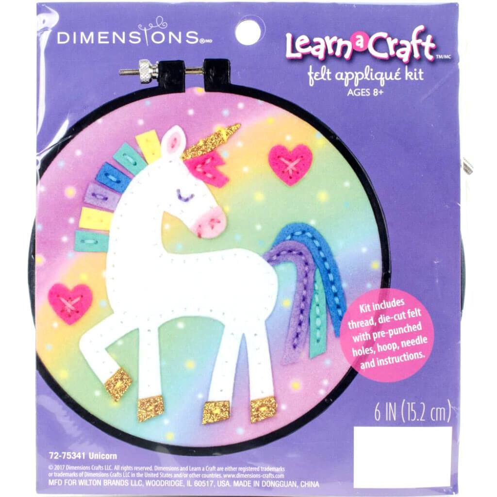 Dimensions Felt Decor Applique Kit Unicorn