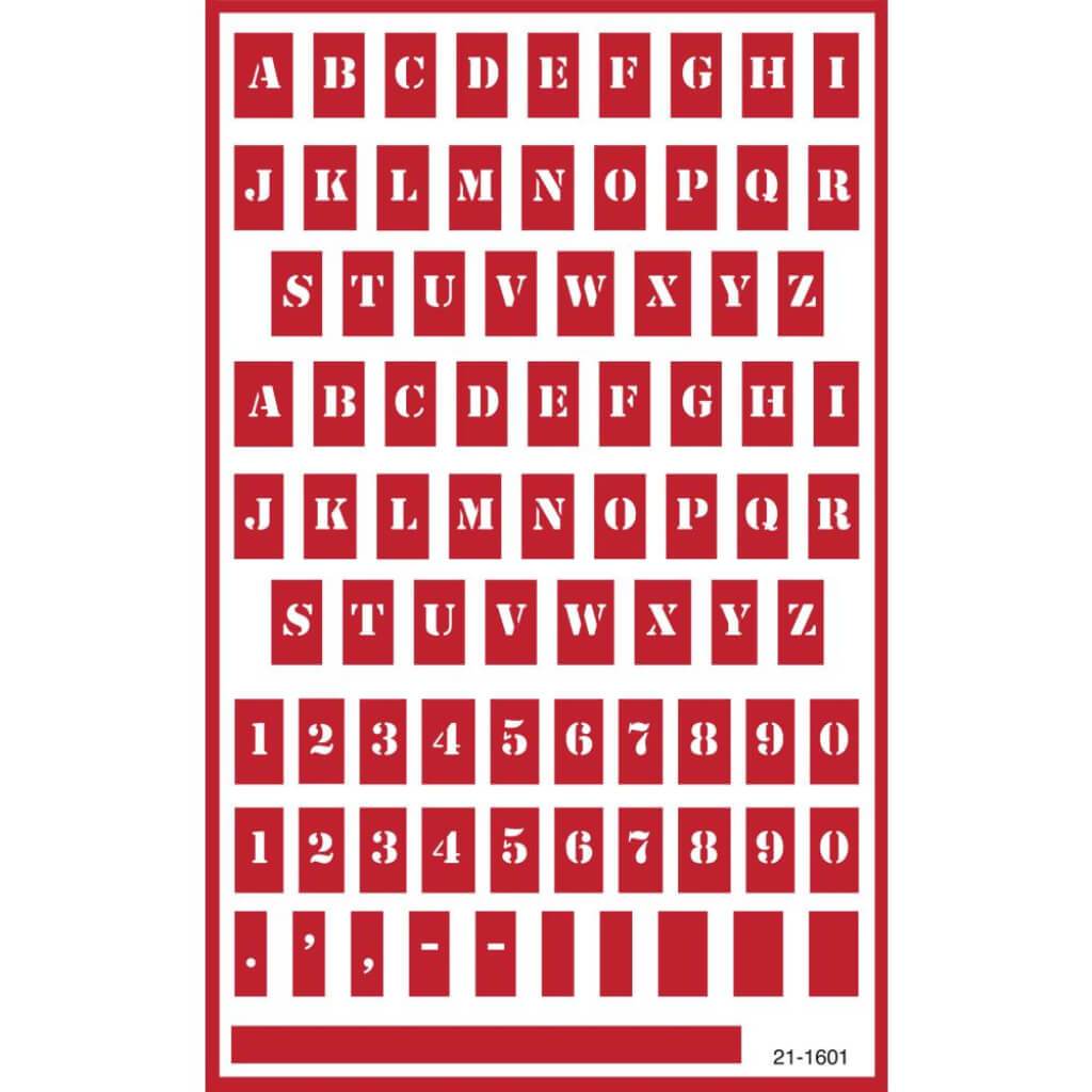 Over 'N' Over Reusable Stencils 5in x 8in Small Letters