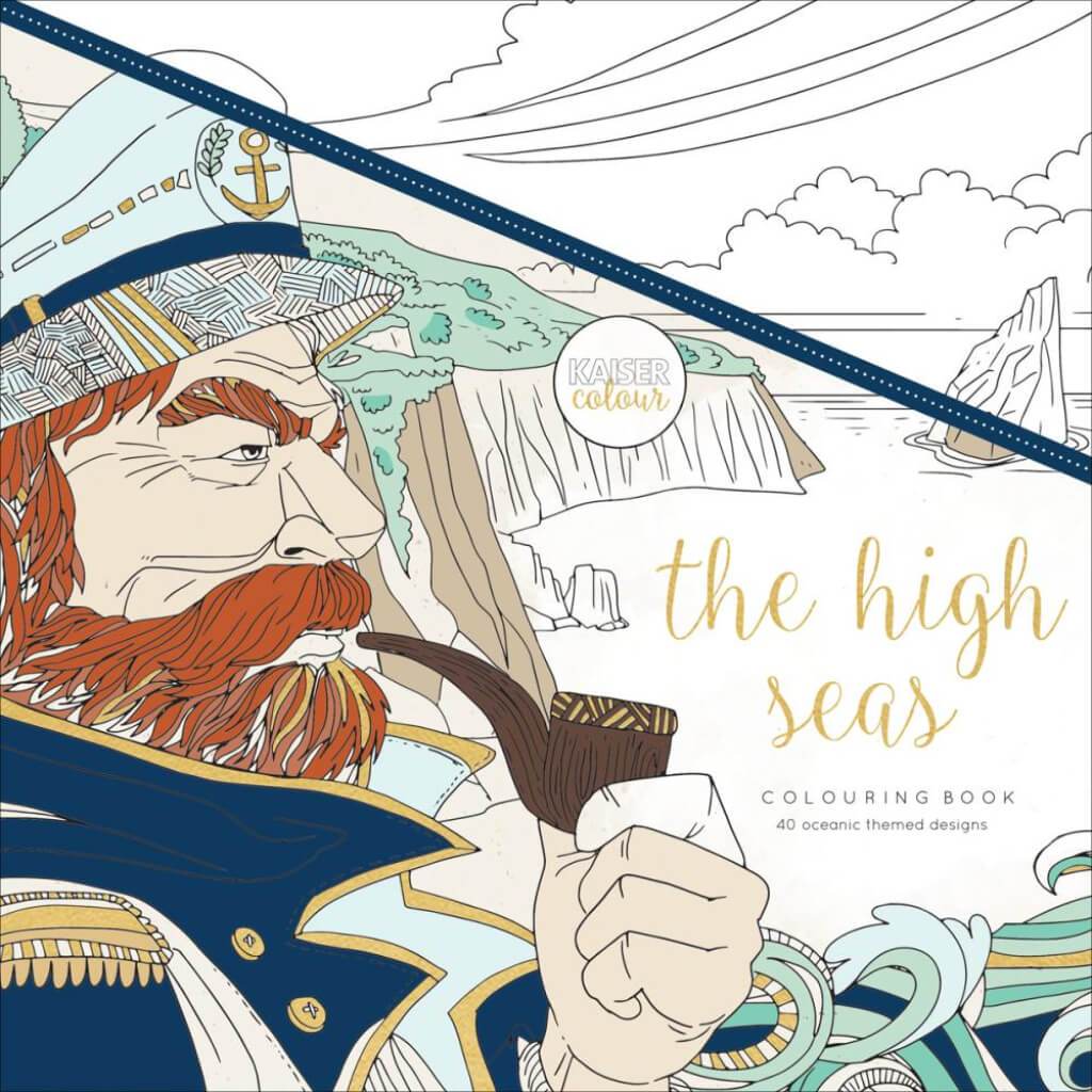 KaiserColour Perfect Bound Coloring Book 9.75in x 9.75in High Seas