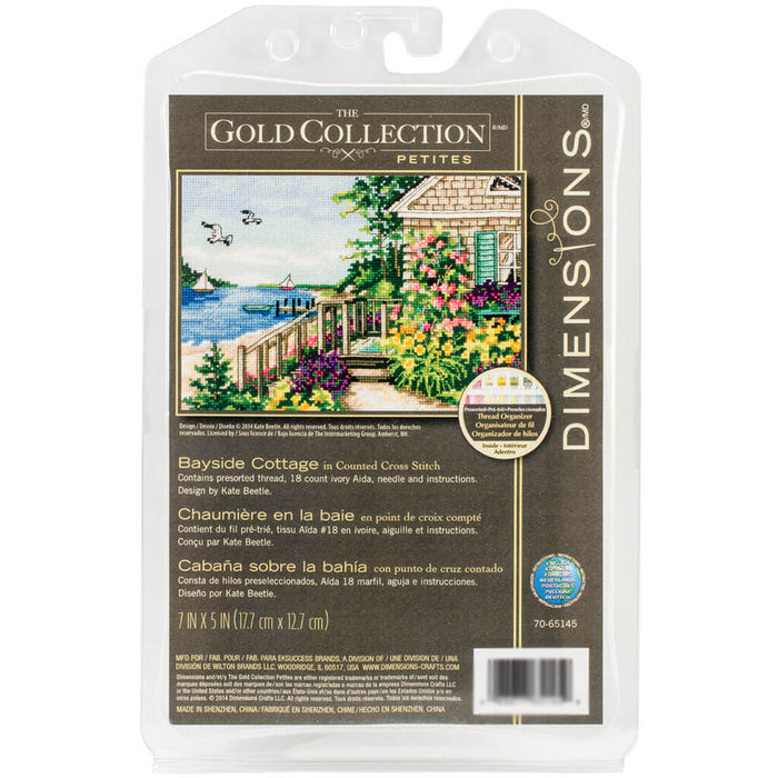 Dimensions Gold Petite Counted Cross Stitch Kit 7in x 5in Bayside Cottage