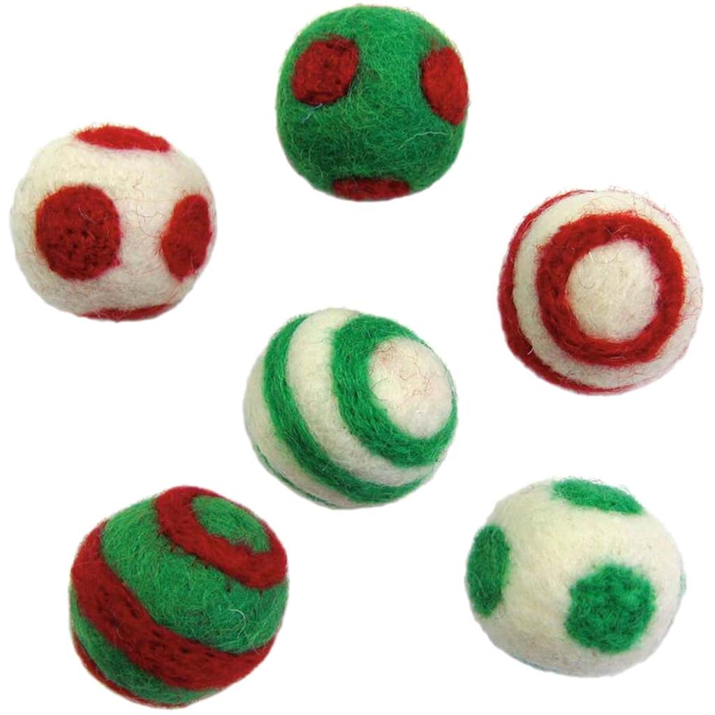 Dimensions Feltworks Holiday Balls 6/Pkg