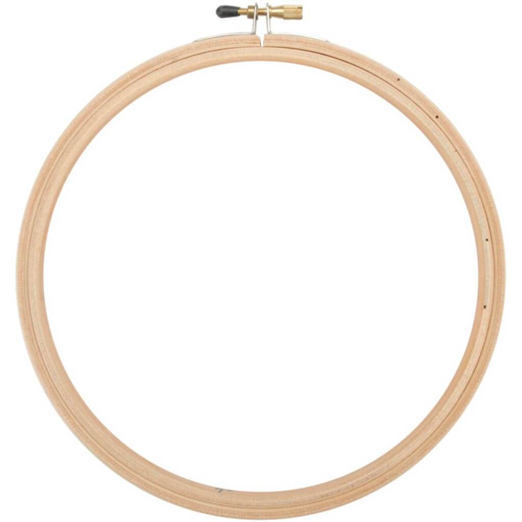 Frank A. Edmunds Wood Embroidery Hoop with Round Edges 8in Natural