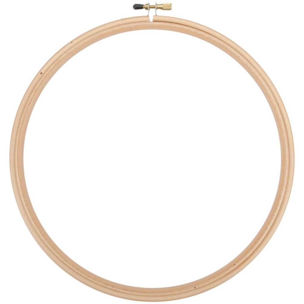 Frank A. Edmunds Wood Embroidery Hoop with Round Edge 12in Natural