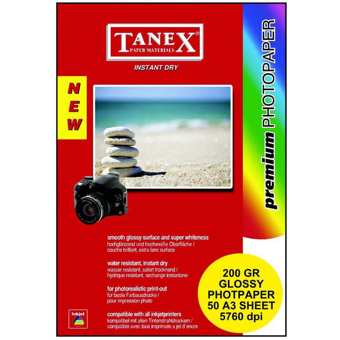 Tanex A4 Glossy Paper 200Gsm 25 Sheet