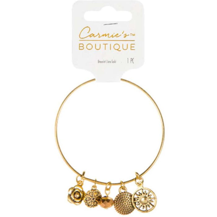 BRAC MTL CHRM GLD FLWRSUNCRCLE 