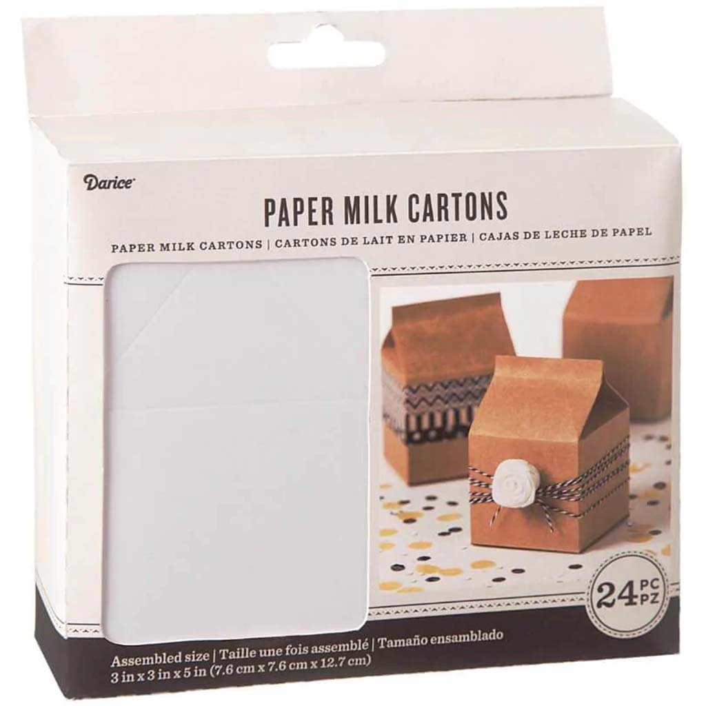 MILK CARTON PACK WHITE 24PCS 