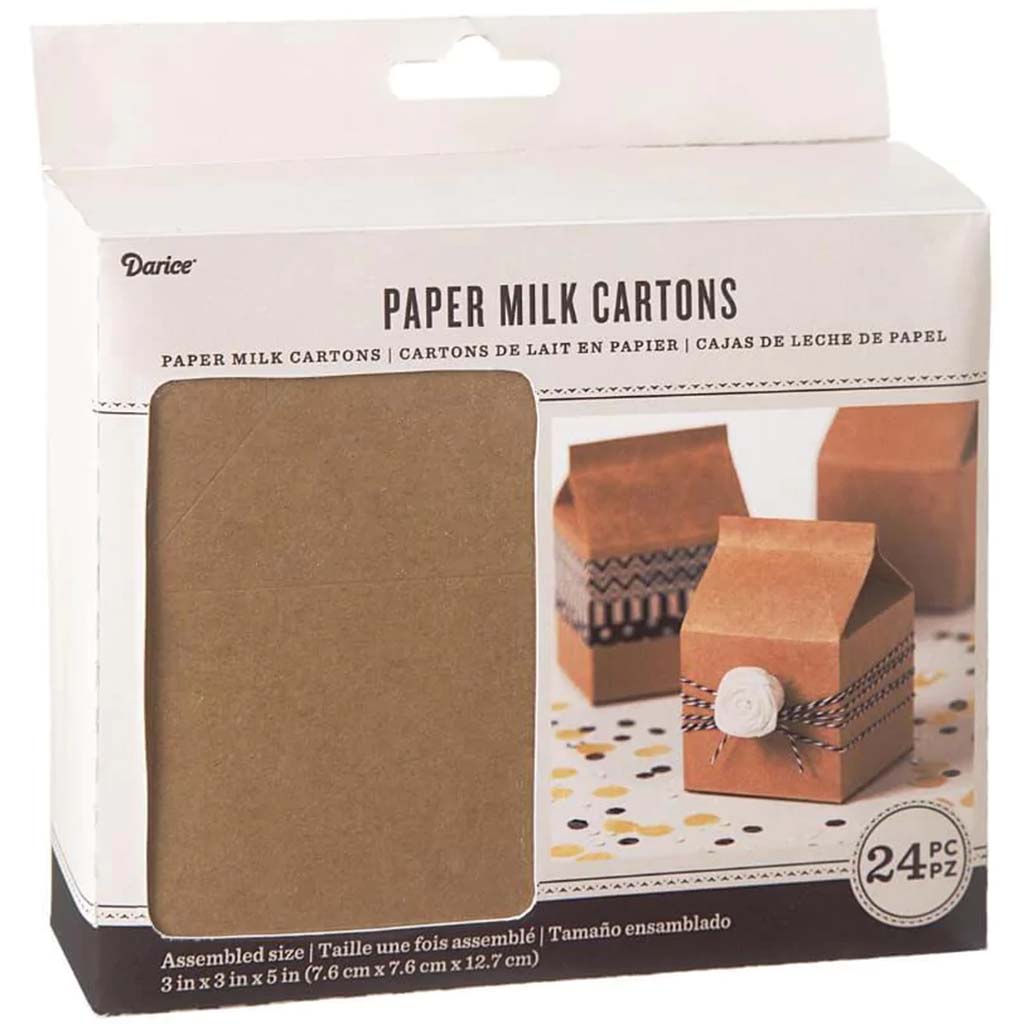 MILK CARTON PACK KRAFT 24PCS 