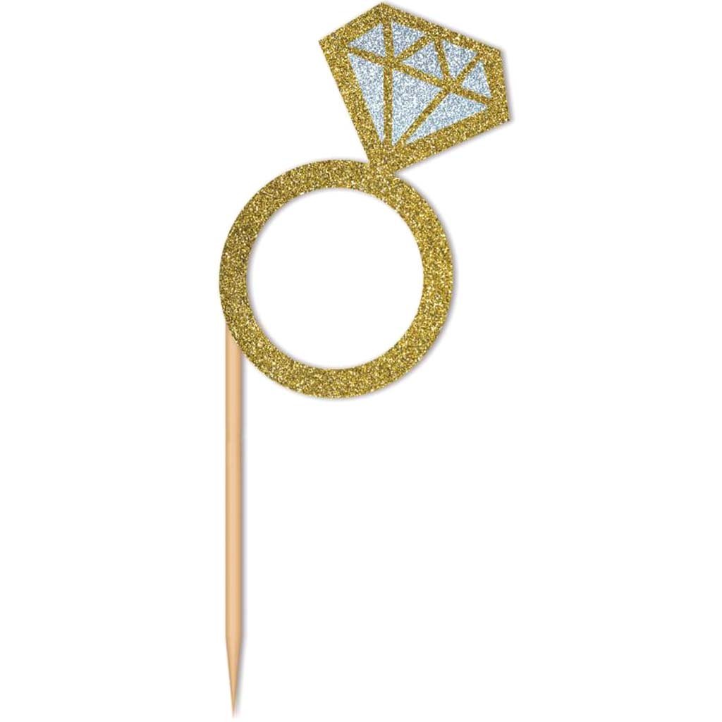 Cupcake Toppers Diamond Ring 