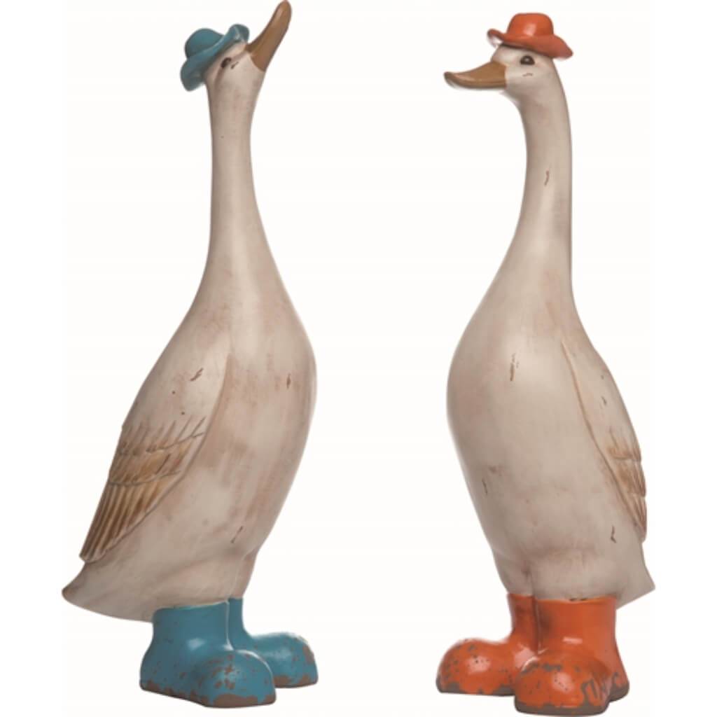 Resin Boots &amp; Hat Duck Fig Large Blue 