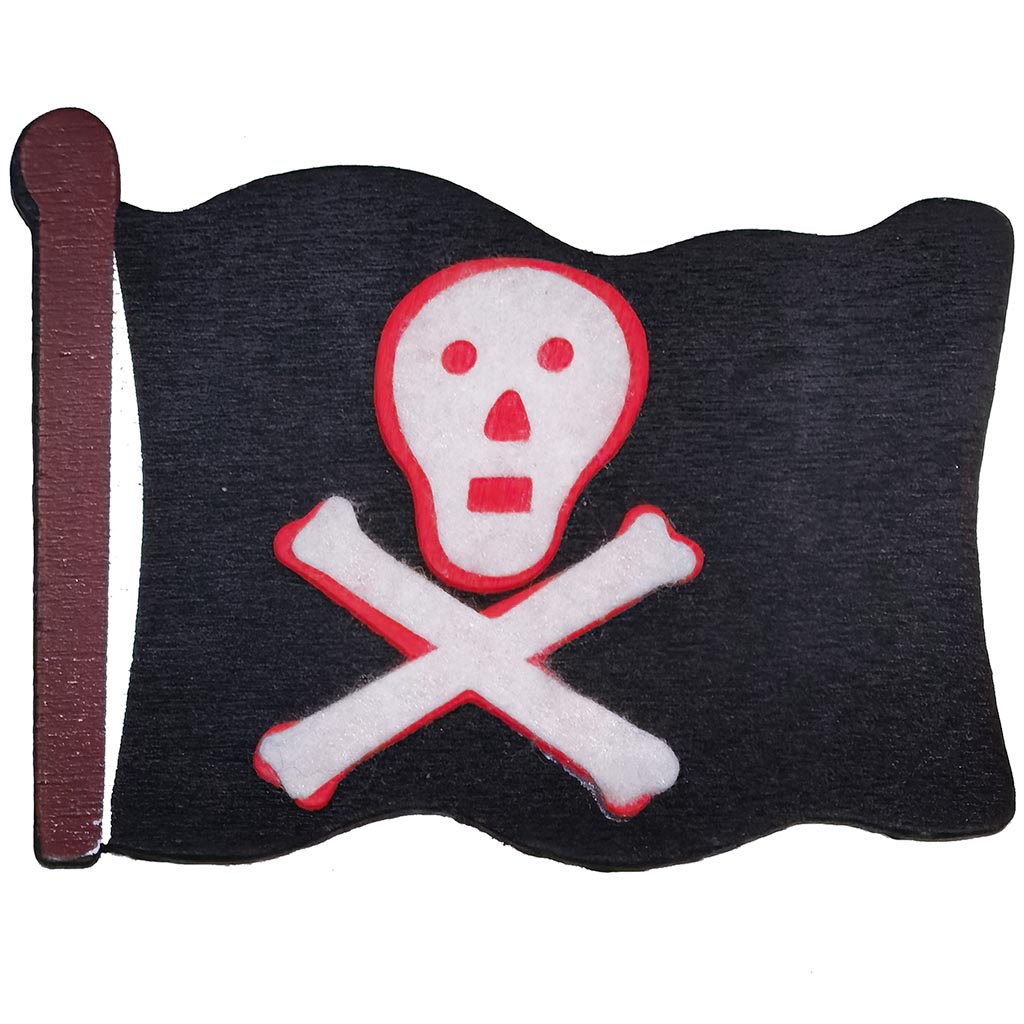 Wood &amp; Felt Shapes Pirate Flag