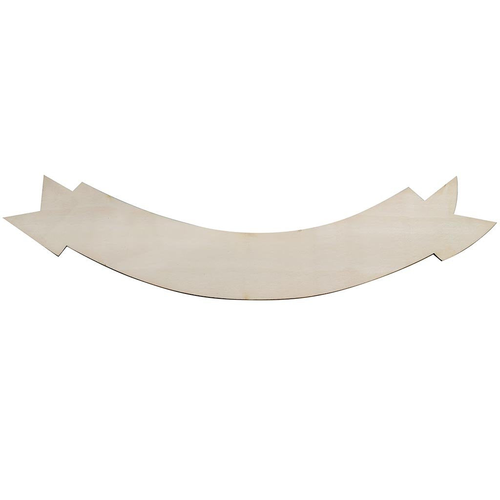 Wood Shape Ribbon Banner