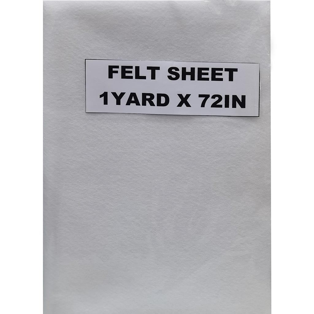 Premium Felt Material 6.5oz 72in White