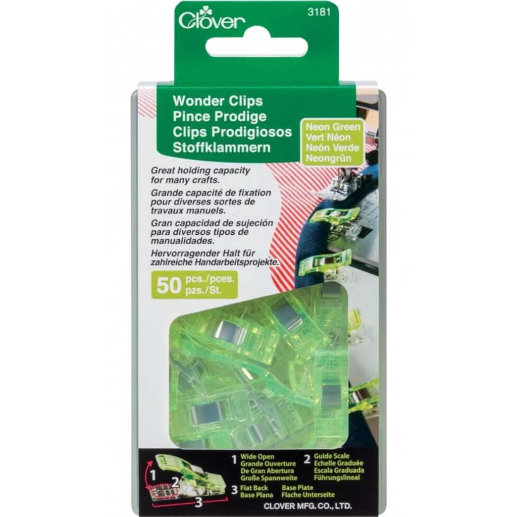 Wonder Clips Neon Green 50Pc 