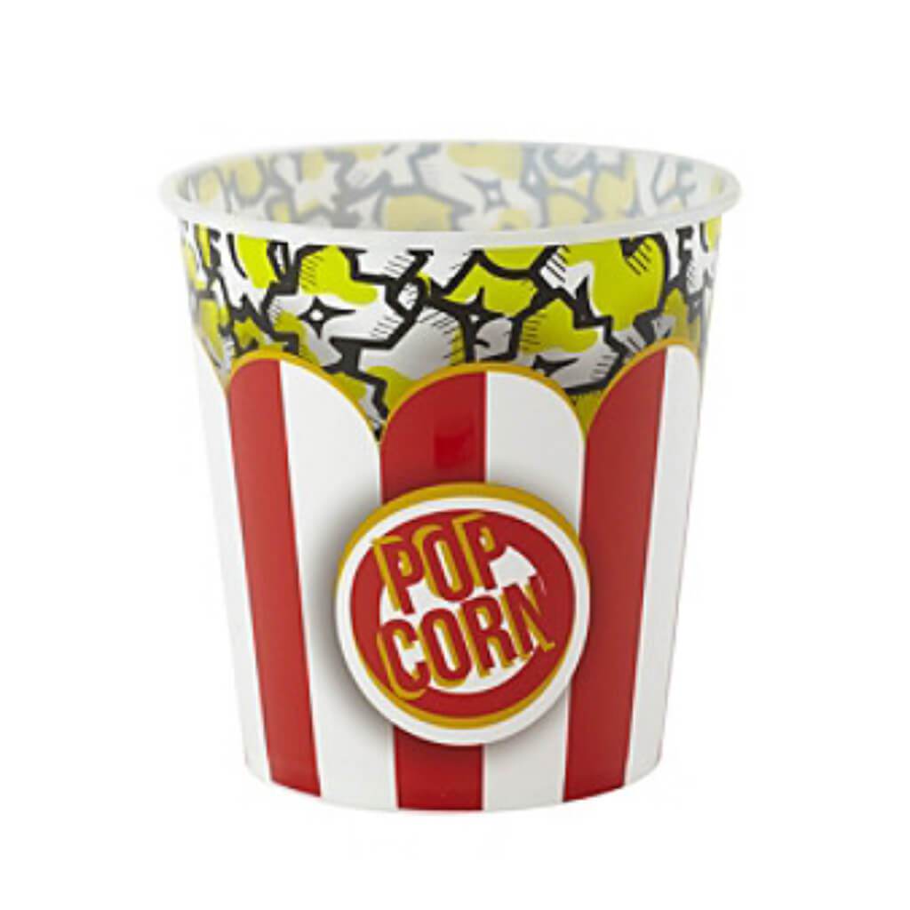 STRIPED POPCORN TUB NEW LARGE CLASSIC RED/WHITE 