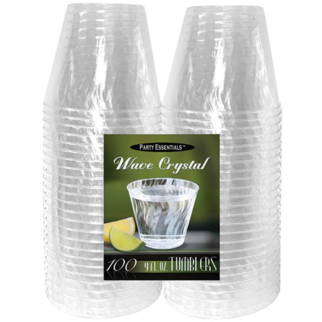 Tumblers Wave Crystal Clear 100ct 9oz