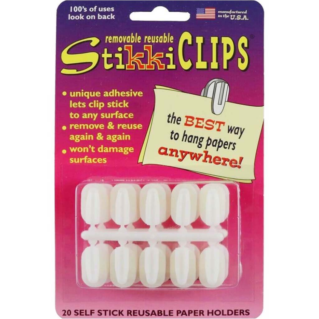 Stikki Clips 20pcs Per Pack White 