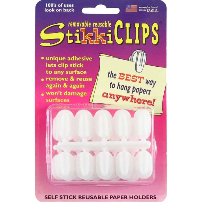 Stikki Clips 30pcs Per Pack White 