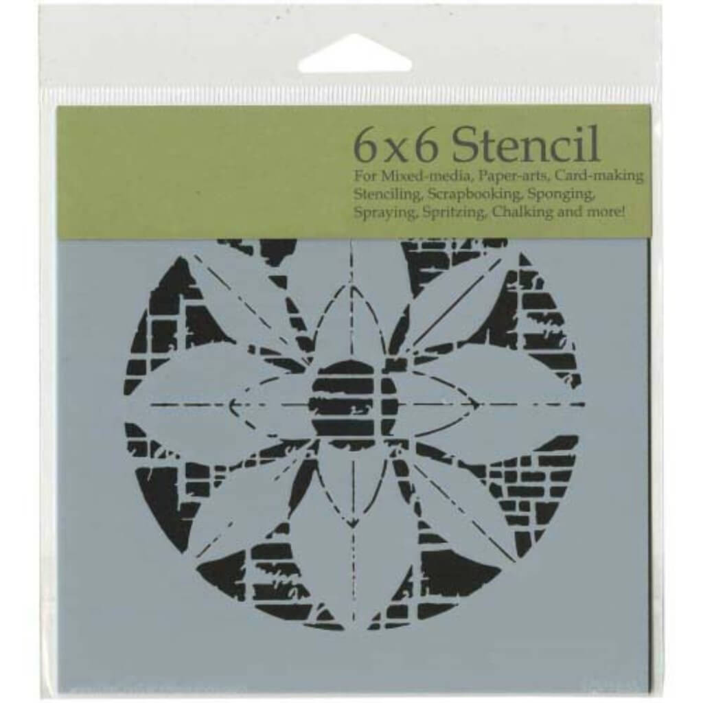 Stencil Flower Grid 6in x 6in