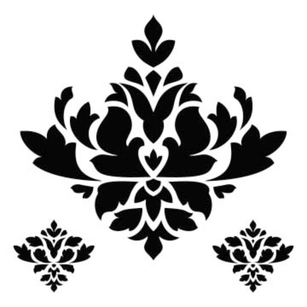 Stencil Brocade Decor 12in x 12in